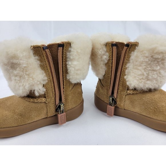Ugg Ramona Sheepskin Leather Chestnut Brown Boots Infant Size 04/05 1095571I - Picture 12 of 12